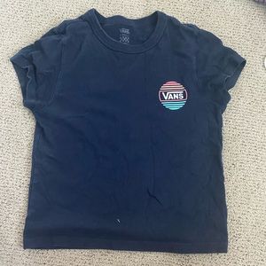 Navy blue vans graphic tee